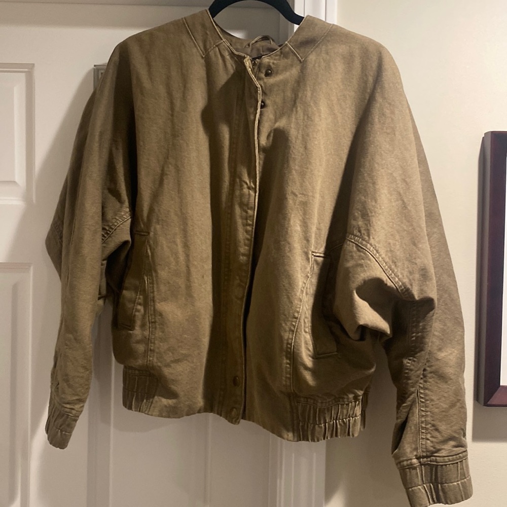 BDG army green bomber jacket